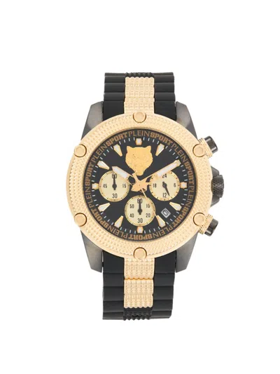 Plein Sport Hurricane Ip Yellow Gold & Silicone Strap Watch/13mm