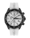 Plein Sport Impact Chronograph Watch With Sleek White Silicone Strap In White