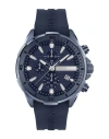 Plein Sport Men's Impact Chronograph Date Quartz Blue Silicone Strap 46mm In Blue