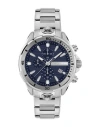 Plein Sport Men's Impact Chronograph Date Quartz Stainless Steel Bracelet 46mm In Silver