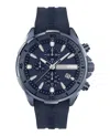 Plein Sport Men's Impact Chronograph Date Quartz Blue Silicone Strap 46mm In Multi