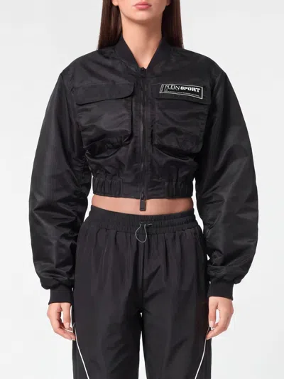 Plein Sport Jacket Woman In Black