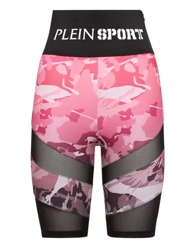 Plein Sport Jogging Cyclist Leggings Camouflage In Multi