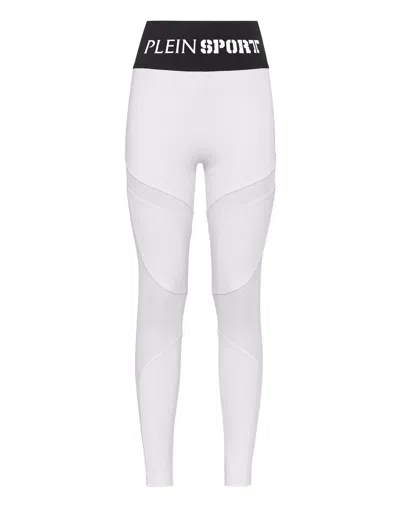 Plein Sport Jogging Leggings Multicut In White