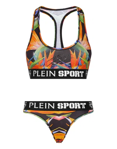Plein Sport Jogging Lingerie Set In Black