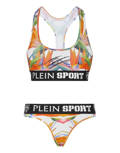 Plein Sport Jogging Lingerie Set In White