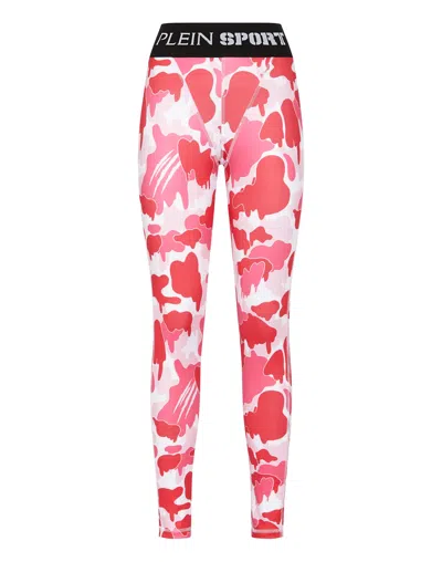 Plein Sport Jogging Push Up Cutting Leggings Camouflage In Multi