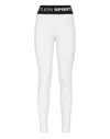 Plein Sport Jogging Push Up Leggings Basic In White