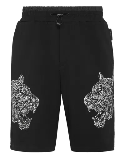 Plein Sport Jogging Shorts Tiger In Multi