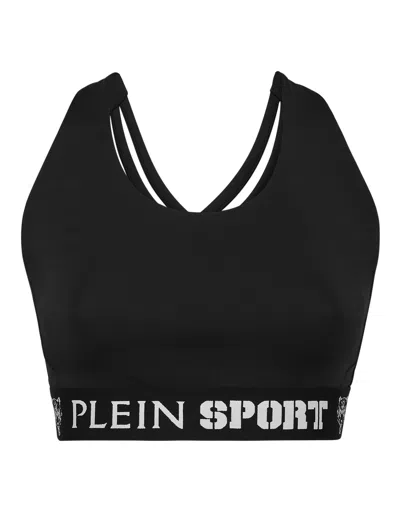 Plein Sport Tapered Jersey Track Pants In Black