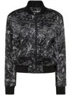 Plein Sport Jungle-print Bomber Jacket In Black