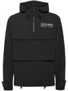 Plein Sport K-way Hoodie In Black