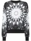 Plein Sport Kaleidoscopic-print Cropped Sweatshirt In Black