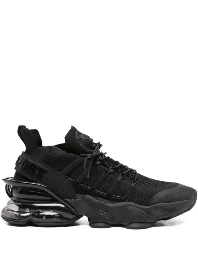 Plein Sport Knitted-upper Chunky Sneakers In Black