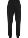 Plein Sport Cold Dye Loose-fit Track Pants In Black