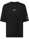 Plein Sport Label T-shirt In Black
