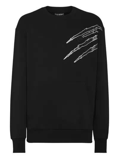 Plein Sport Lamina Scratch Sweatshirt In Black