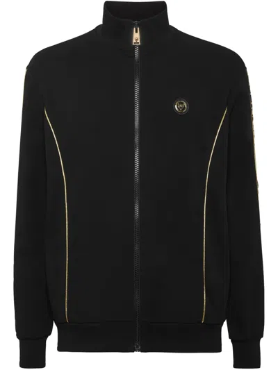Plein Sport Laminated Sweatshirt In Black