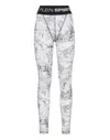 Plein Sport Graphic-print High-waist Leggings In White