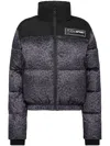 Plein Sport Leopard-print Puffer Jacket In Schwarz