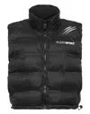 Plein Sport Lightweight Padded Vest Scratch In Black