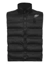 Plein Sport Lightweight Padded Vest Scratch In Black