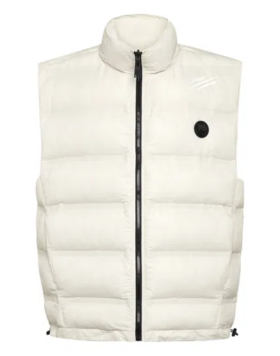 Plein Sport Lightweight Padded Vest Scratch In Grey
