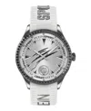 Plein Sport Mens Lineman Three Hand Quartz White Silicone 45mm In Multi