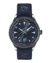 Plein Sport Mens Lineman Three Hand Quartz Blue Silicone 45mm In Multi