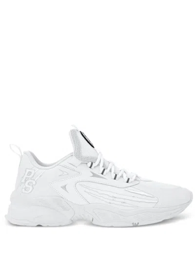 Plein Sport Lo-top Sneakers Tiger Scratch Unisex In White