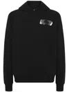 Plein Sport Logo-appliqué Metallic-detail Hoodie In Black