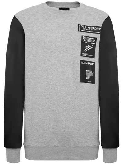 Plein Sport Logo-appliqué Sweatshirt In Grey
