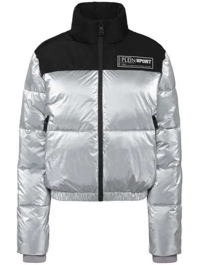 PLEIN SPORT LOGO-APPLIQUÉD PUFFER JACKET