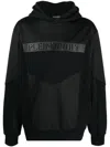 Plein Sport Logo-embossed Hoodie In Black