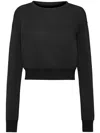 Plein Sport Logo-embroidered Cropped Sweatshirt In Black