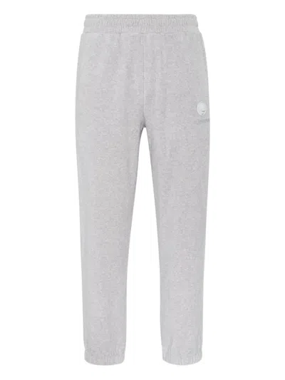 Plein Sport Logo-patch Elasticated-cuff Joggers In Gray