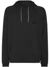 Plein Sport Logo-patch Hoodie In 黑色
