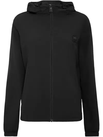 PLEIN SPORT LOGO-PATCH HOODIE