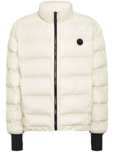 Plein Sport Lightweight Zipped Jacket Ls Scratch Men In Neutral