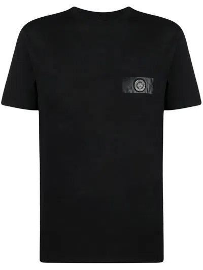 Plein Sport Logo-patch Short-sleeved T-shirt In Black