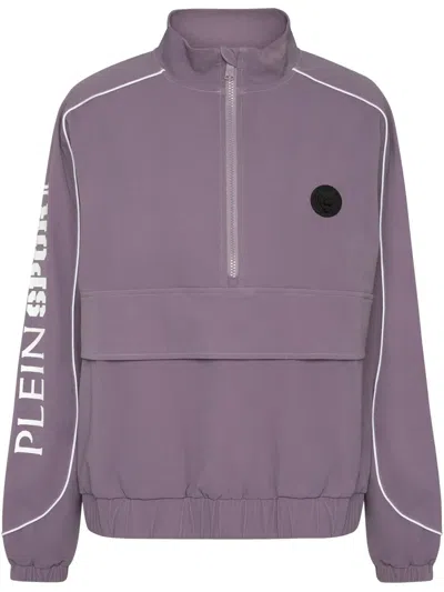 Plein Sport Nylon Piping Anorak Ls Scratch Women In Purple