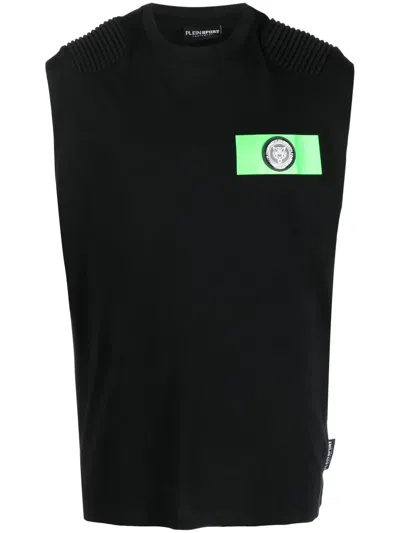 Plein Sport Logo-patch Tank Top In Black