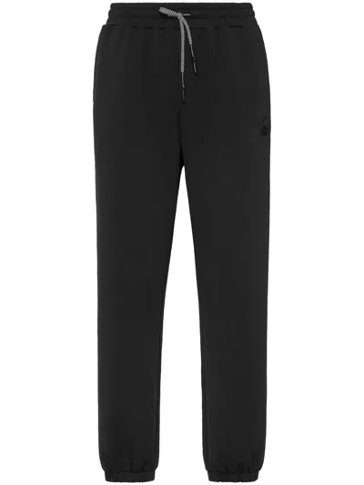 Plein Sport Logo-patch Track Pants In 黑色