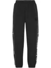 Plein Sport Nylon Loose Fit Piping Jogging Pants Scratch In Black