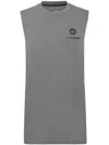 Plein Sport Sleeveless T-shirt Round Neck Ss In Grey