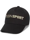 Plein Sport Logo-print Cotton Baseball Cap In Black