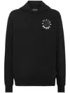 Plein Sport Logo-print Cotton-blend Hoodie In Black