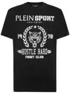 Plein Sport Logo-print Cotton Polo Shirt In Black