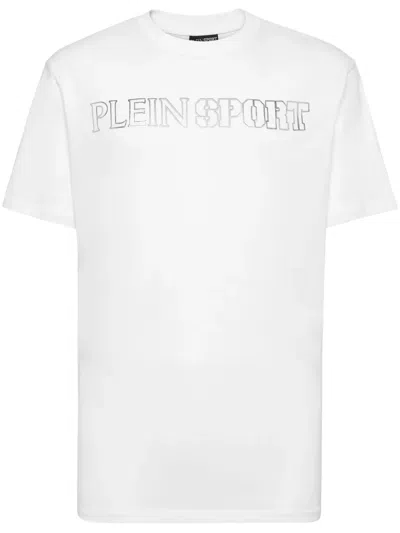 Plein Sport Logo-print Cotton T-shirt In White
