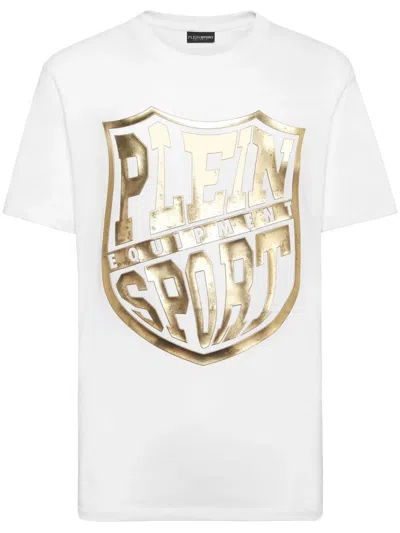 Plein Sport Logo-print Cotton T-shirt In White